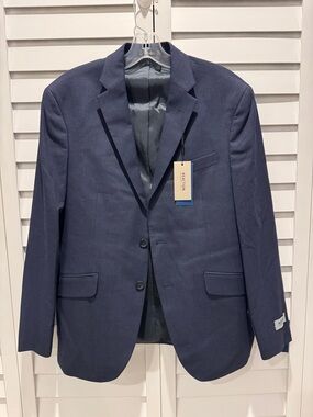 Kenneth Cole Reaction Techni-Cole Blue Two-Button Sport Coat
